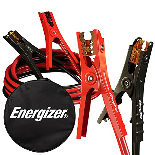 Energizer Jumper Cables for Car Battery, Heavy Duty Automotive Booster Cables for Jump Starting Dead or Weak Batteries with Carrying Bag Included (16-Feet (6-Gauge) - size: 16 Feet (6-Gauge)