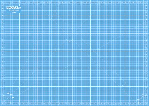 Proartek PK00076 Professional Cutting Mat, HM3042, 30 x 42 Inches; Self-Healing, Double-Sided Blue/Gray Mat for Quilting, Sewing, Hobbies & Crafting - size: 42"L x 30"W