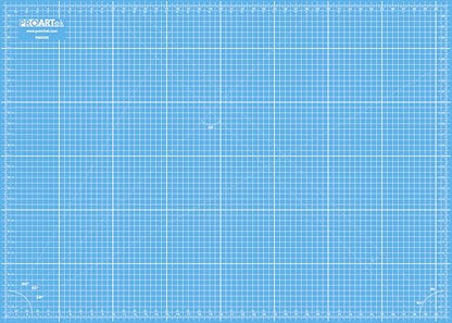 Proartek PK00076 Professional Cutting Mat, HM3042, 30 x 42 Inches; Self-Healing, Double-Sided Blue/Gray Mat for Quilting, Sewing, Hobbies & Crafting - size: 42"L x 30"W