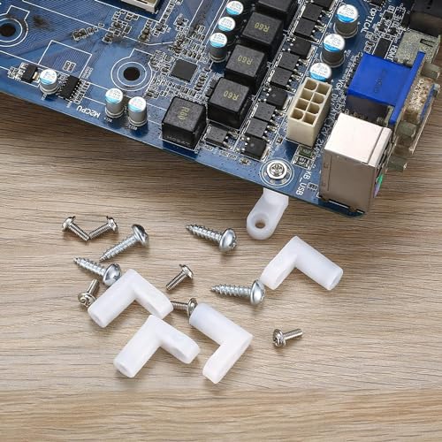 MEETOOT 20PCS Circuit Board Standoff Mounting Hardware PCB Board Mounting Leg White Game Console Motherboard Fixing Plastic Leg for Arcade Game Board and Video Board
