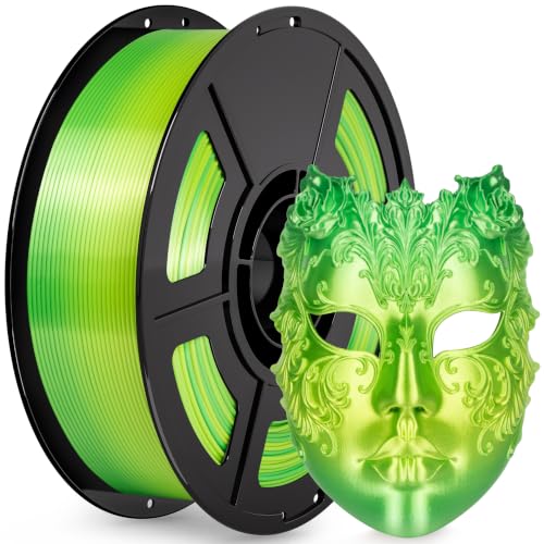 IEMAI Silk PLA+ Filament 1.75mm, Dual-Color Gradient Yellow-Green, 1KG - color: Gradient Yellow-green