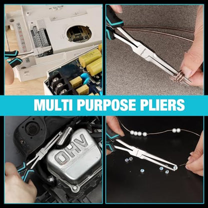 DURATECH 7" Long Reach Needle Nose Pliers, Extra Long Nose Pliers - style: 1PC