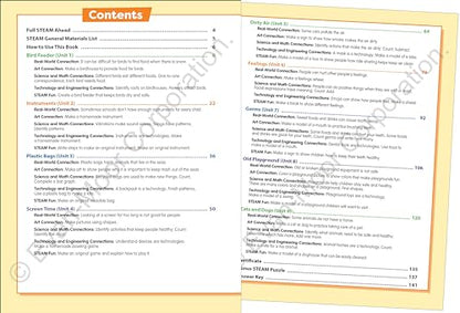 Evan-Moor Skill Sharpeners STEAM Workbook, Kindergarten, Science, Technology, Engineering, Art, Math, Hands On Activities, Helping Others, Collaboration, Solve Real World Problems, Puzzles, Homeschool