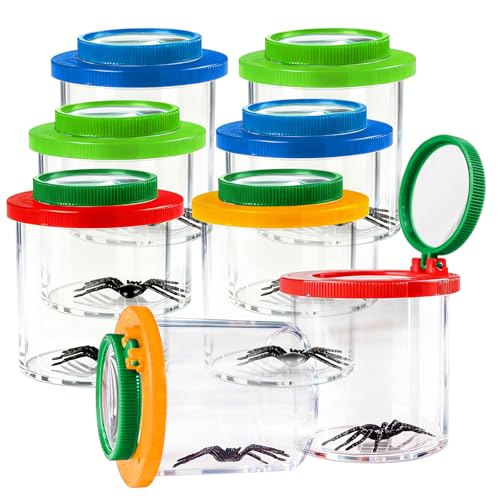 Lightning Bug Jar, Firefly Jar Bug Viewer for Kids Children Nature Exploration, 8 Pack - style: 8 Pack Multicolor