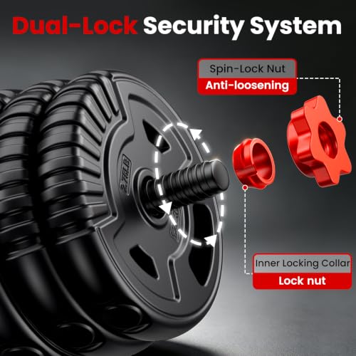 Adjustable Dumbbell Set,22/33/45/70/90lb Free Weight Set with Connector,5-in-1 Dumbbell Set for Barbells,Kettlebells,Push up Stand,Weight Plate,Fitness Exercises for Home Gym Suitable Men/Women - color: 90LB (45LB Pair)