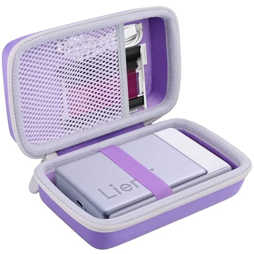 khanka Case for Liene Pearl N200 Pro Portable Photo Printer,Purple - color: Purple, style: for 2x3"N200 Pro