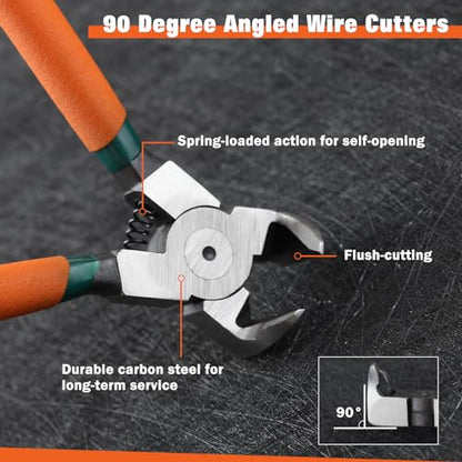 Diagonal Pliers for Flush Cut Plastics, 90 Angled Wire Cutters - style: 90 Angled Wire Cutters
