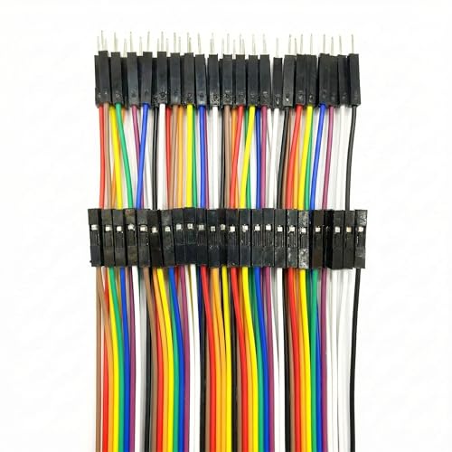 120PCS Real Pure Copper Breadboard Jumper Wires Conducts Electricity Well,Multicolored OFC Dupont Wire for Arduino ESP32 Raspberry Pi DIY Projects,All Copper Wires M-M/F-F/M-F,8 inches