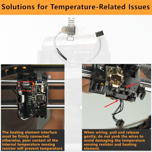 High-Performance P2S Hotend Heating Assembly Kit Replace bambu lab P2S 3D heating block component, Ceramic Zirconia 2300°C Heat Block, No Filament Jam,Fast Heat-Up with Heater Cartridge and Thermistor