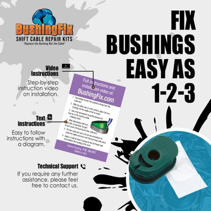 BushingFix SB1Kit - Saab 9-5 Replacement Bushing for Automatic Transmission Shift Cables, Easy Repair Kit Automotive Replacement Transmission Shift Cables, Transmission Shift Cable Bushing Repair Kit
