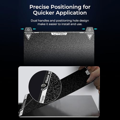Creality Official K1 Max Build Plate PEI Sheet, 315x310mm Textured Removable Flexible Spring Surface Excellent Heat Resistance Heated for K2 Pro/3 S1 Plus/K1 Max/Ender 3 V3 Plus(Without Magnetic Base) - color: PEI Frosted Black, size: K1 Max/Ender 3 V3 Pl