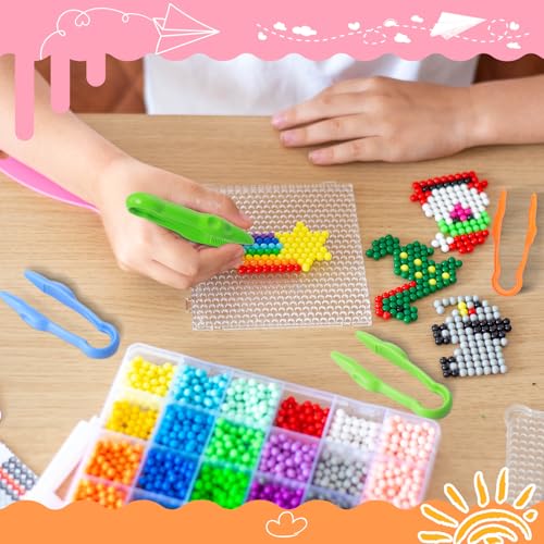 Chunful 48 Pcs Plastic Tweezers for Kid Easy to Grip Motor Tools for Craft