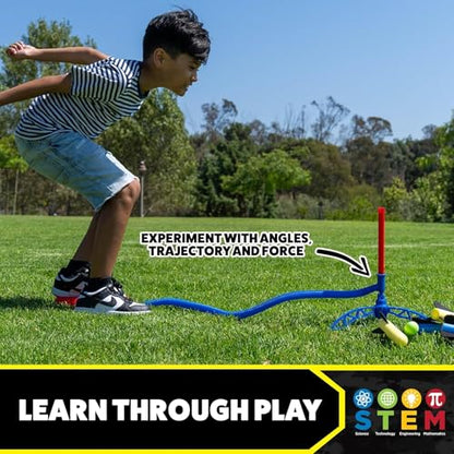 Stomp Rocket Jr Multi-Color Rocket Launcher for Kids, 8 Rockets