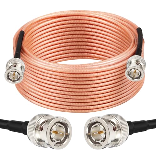 XRDS - RF Flexible 50FT HD-SDI Cable, BNC to BNC Video 75 Ohm RG179 Extension Cable for 4K 1080P 3G HD SDI Camera, Monitor, Recorder, Converter - color: Brown, size: 50 FT