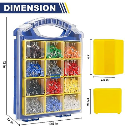 haisstronica 5000 PCS Wire Ferrules Kit, AWG 22-7, 12 Sizes