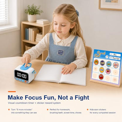 Sticker Timer Visual Countdown Timer with 200 Medal Reward Stickers for Kids Rewards, Rechargeable Digital Timer for ADHD Focus, Classroom & Homeschool Tool