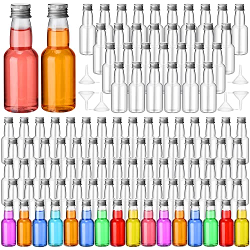 2 oz 120 Pcs Mini Liquor Bottle Plastic Alcohol Bottle, Silver - color: Silver, size: 2 oz