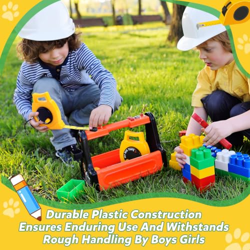 Measuring Tape Retractable Tape Measure, Wind Up Tape Measure, Easy Wind- Up - Easy to Read Body Measuring Tape Soft PVC with Inch & CM Scale, Educational Pretend Play Tool for Boys Girls Age 3+