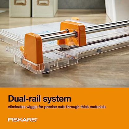 Fiskars ProCision Folding Rotary Bypass Paper Cutter, 12" Cut Length