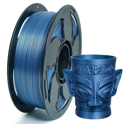 Metal Bluing PLA 1.75mm 1kg Shiny Smooth Metallic 3D Filament Spool FDM AMS - color: I_pla-002 Metal Bluing