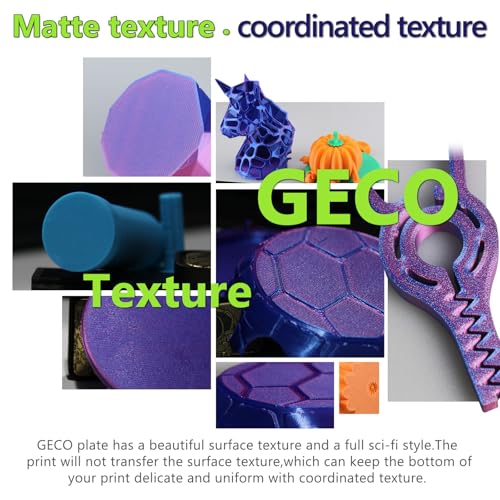 JUUPINE 2025 New Upgraded GECO Plate for Bambu Lab A1 Mini 3D Printer,PLA Cold Plate (No Heating) 184X184mm Magnetic Spring Steel 0℃ Printing Hot Bed No Glue Required. - size: 184x184mm (for A1 Mini)