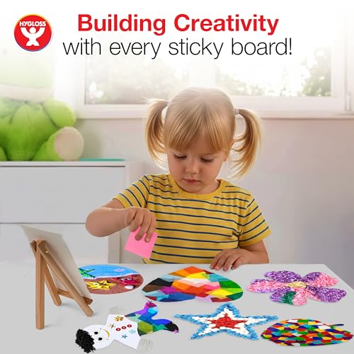 Hygloss Sticky Leaves Craft Boards - 6 Pack 6.5-Inch Self Stick Collage Boards for Kids - Peel & Stick Mounting Boards for Art Projects, School Crafts, Classrooms, and DIY Displays - size: 6-Pcs, style: Leaf 6.5"