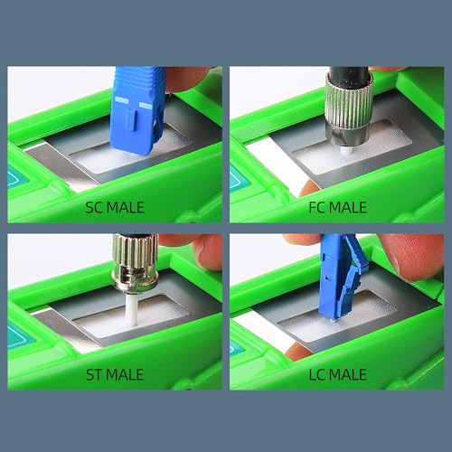 Fiber Optic Cleaning Box for SC/LC/FC Connectors, Professional Fiber Adapter Port Cleaner Kit - size: 1PCS, style: Green cleaning box