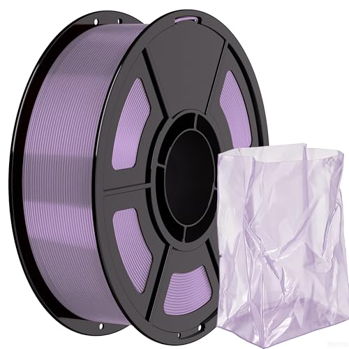 IEMAI HF PLA 3D Printer Filament 1.75mm, High Flow Transparent Filament, ±0.02mm Dimensional Accuracy, Smooth Stable Printing for FDM 3D Printers, PLA Transparent Light Purple - color: Pla Transparent Light Purple, size: 1KG