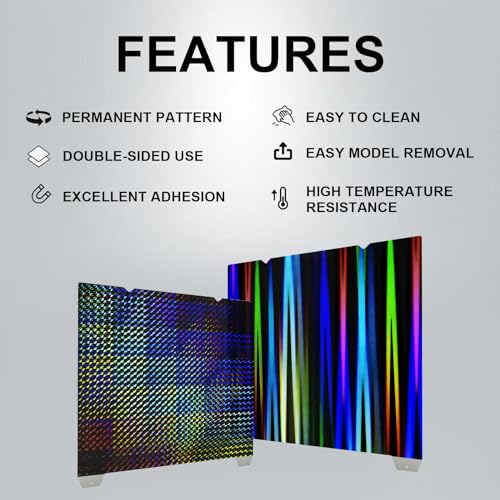 Smooth H1H Build Plate（with Magnetic Base）235x235mm,Rainbow Streak+Phantom Double-Sided Effect Plate for Creality K1/K1 SE/K1C/Ender 3 S1/3 S1 Pro/Ender 5 S1/Ender3 V3 KE/Ender3 V3 SE - color: H1H with Magnetic Plate, size: 235x235mm