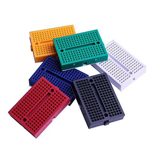 ELEGOO Mini Breadboard Kit 6-Pack, 170-Point Solderless Prototype Boards - size: 6 PCS 170 Point