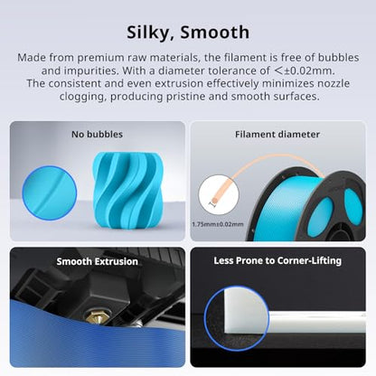 ANYCUBIC PLA Plus (PLA+), 3D Printer Filament 1.75mm, High Toughness 3D Printing Filament, Dimensional Accuracy +/- 0.02mm, Print with Most FDM 3D Printers, 1KG Reusable Spool, Tropical Turquoise - color: 1kg Pla+ Tropical Turquoise