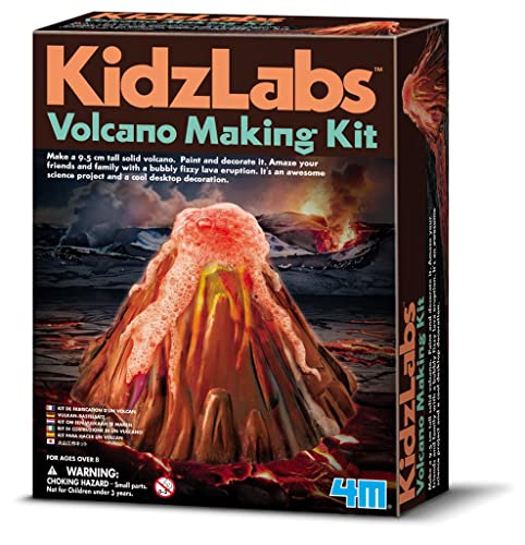 4M KidzLabs Volcano Making Kit, DIY Science Kit STEM, For Boys & Girls Ages 8+ - style: Volcano Making Kit
