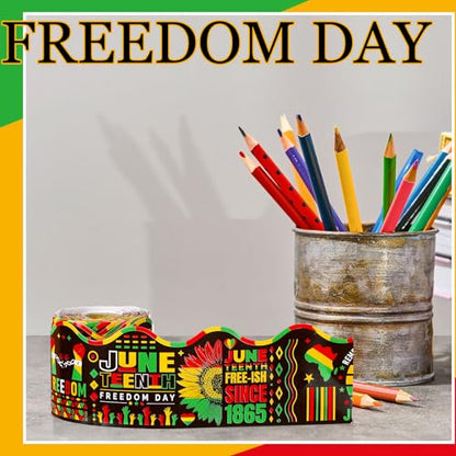 Outus 68 Ft Juneteenth Bulletin Board Border Decorations Happy Juneteenth Freedom Day Classroom Bulletin Board Trim Black June 19th Border for Classroom School African Afro American Festival Supplies - size: 2.99 Inches, style: Freedom