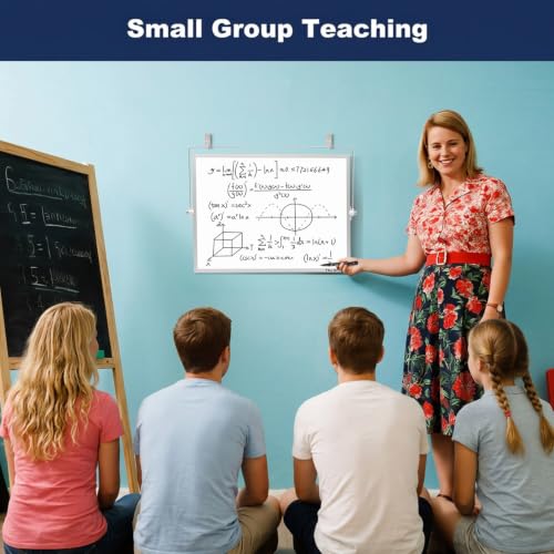 TSJ OFFICE Small White Board - 12 X 16 Inches Silver Framed Dry Erase Board - color: Silver, size: 16"W x 12"H
