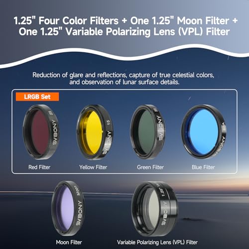 SVBONY SV233 Telescope Eyepiece Set, 12 Piece Telescope Accessory Kit - style: Deluxe Set 12 pieces