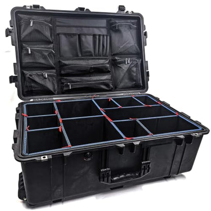 LAFENLIN Lid Organizer for Pelican 1650 Case, Hook & Loop (Screws Inc.) - color: 1650 lid organizer-Circular Mesh