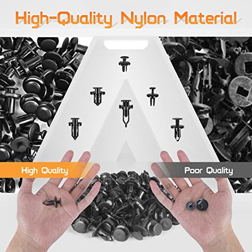 OTUAYAUTO 102PCS Universal Bumper Retainer Clips Push Type Fasteners - size: Universal (102 pieces)