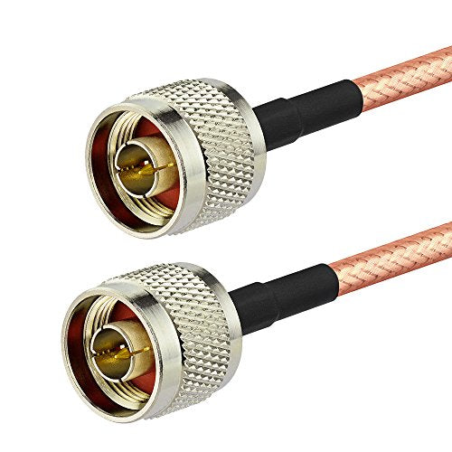 Eightwood N Male to N Male Jumper Low Loss RG400 Cable 12 inch - color: male-male 12 inch