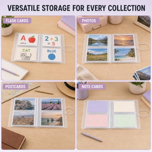 4x6 Index Card Holder Organizer and Photo Storage Album - size: 4x6