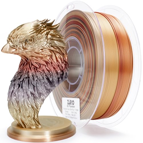 ZIRO Shine PLA Filament, 1.75mm 1kg Fit Most FDM 3D Printer, Ember - color: Ember (Silky)