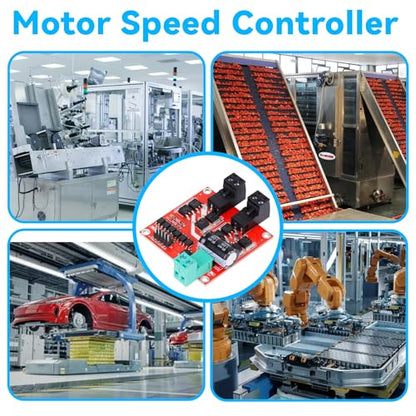 1PCS DC Motor Driver,L298 Dual H Bridge Motor Speed Controller 6.5V-27V 7A 160W PWM Motor Regulator Board,Electric Motor Control Module Industrial with Optocoupler Isolation - style: 1PCS