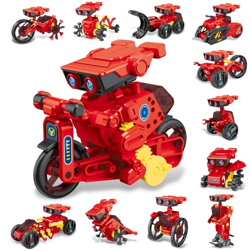 Jiakora STEM 12-in-1 Education Robots Toys for Boys Age 8-12, DIY Educational Toy Science Kits for Kids, Building Experiment Robotics Set Birthday Gifts for 8 9 10 11 12 Years Old Boys Girls Teens