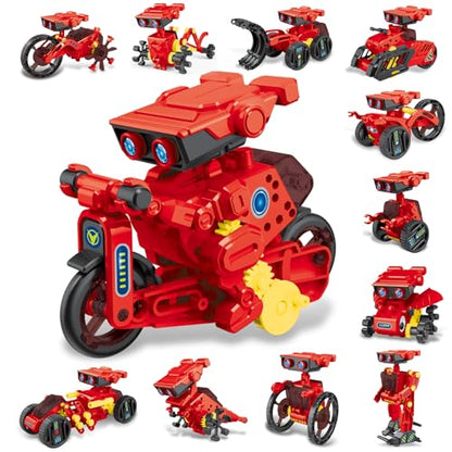 Jiakora STEM 12-in-1 Education Robots Toys for Boys Age 8-12, DIY Educational Toy Science Kits for Kids, Building Experiment Robotics Set Birthday Gifts for 8 9 10 11 12 Years Old Boys Girls Teens