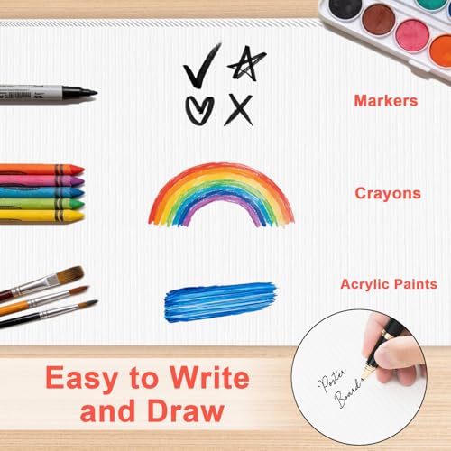 Corrugated Plastic Board 24" x 36", 5 Pack White Plastic Poster Board & Blank Yard Signs, 3/16 Inches Thick Double-Sided Poster Sheets for School Projects, Craft, Art, Garage Sale, Rent - size: 24" x 36"