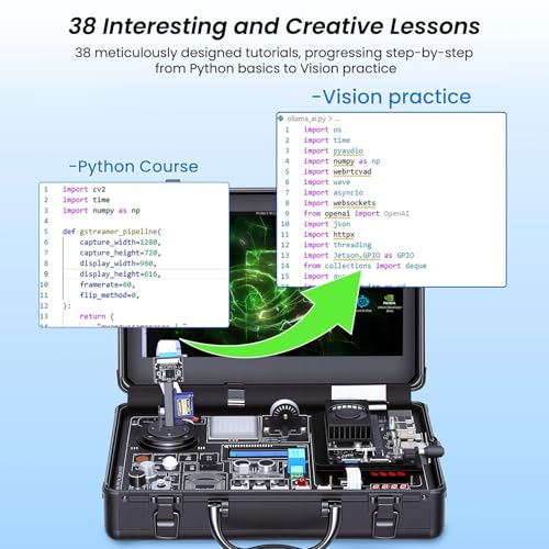 ELECROW AI Starter Kit for Jetson Orin Nano with 11.6" Screen, 30 Sensors