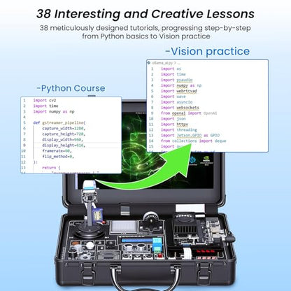 ELECROW AI Starter Kit for Jetson Orin Nano with 11.6" Screen, 30 Sensors