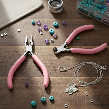 Zipper Repair Kit Tool, 2 Pack Zipper Pliers, Zippers Install Pliers, Needle-Nose Plier and End-Cutting Plier for Zippers Replacement, Fix, DIY Jewelry and Home Maintenance