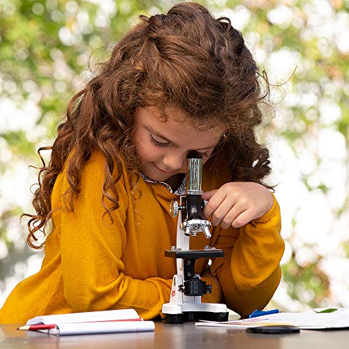 AmScope M30-ABS-KT2-W-WM Kids Microscope Kit, 1200X, 52-pc - style: E) Kit + Book