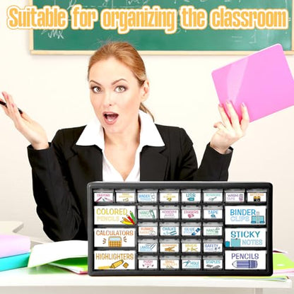 Frienda 84 Pcs 4 Sheet Classroom Toolbox Labels for Teacher,Colorful - style: Colorful