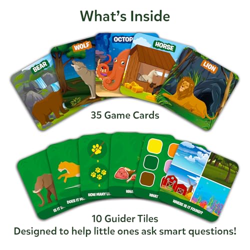 Skillmatics Guess in 10 Junior – Animal Kingdom, Card Game, Gift for Kids - style: 4. Junior Animal Kingdom